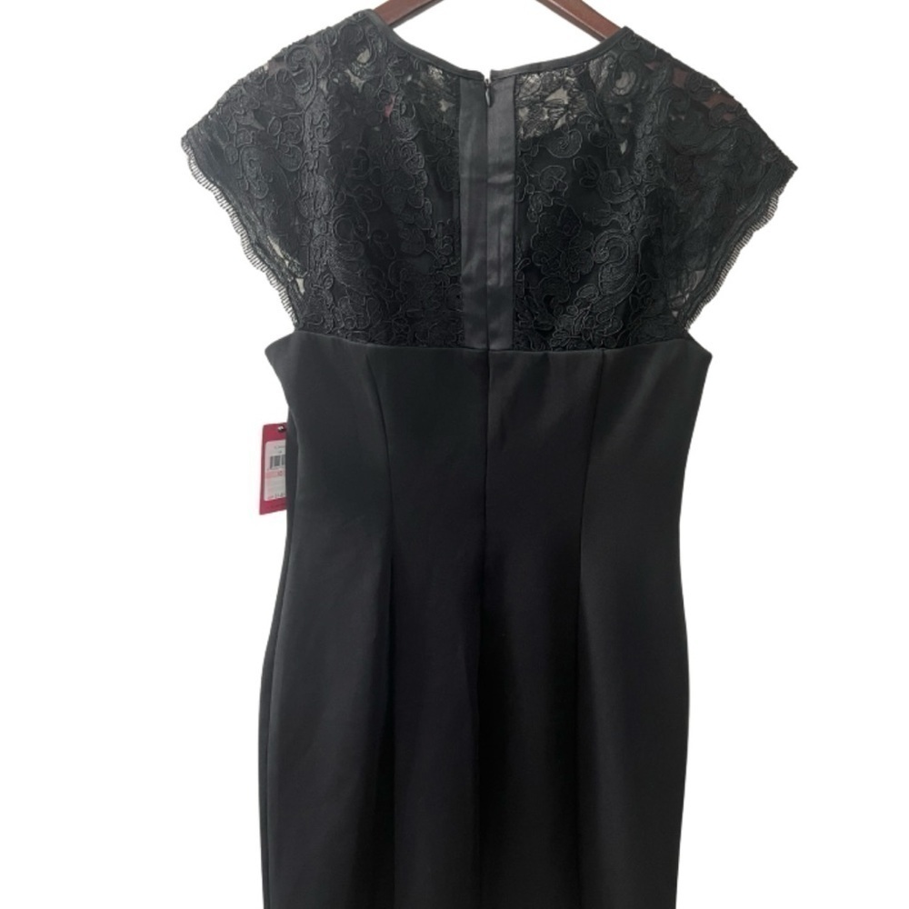 Vince Camuto Black midi dress with lace size 10 NWT Women - Picture 2 of 11